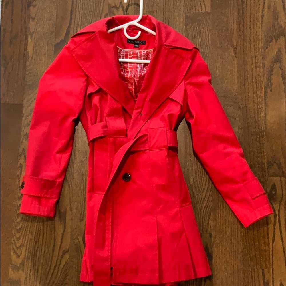 Via Spiga Red trench coat